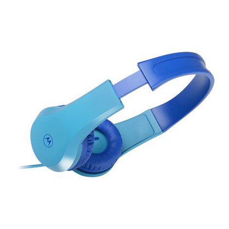 Dziecięce słuchawki przewodowe Motorola Moto JR200 Nauszne Wbudowany mikrofon Wtyczka 3,5 mm Niebieskie - 2